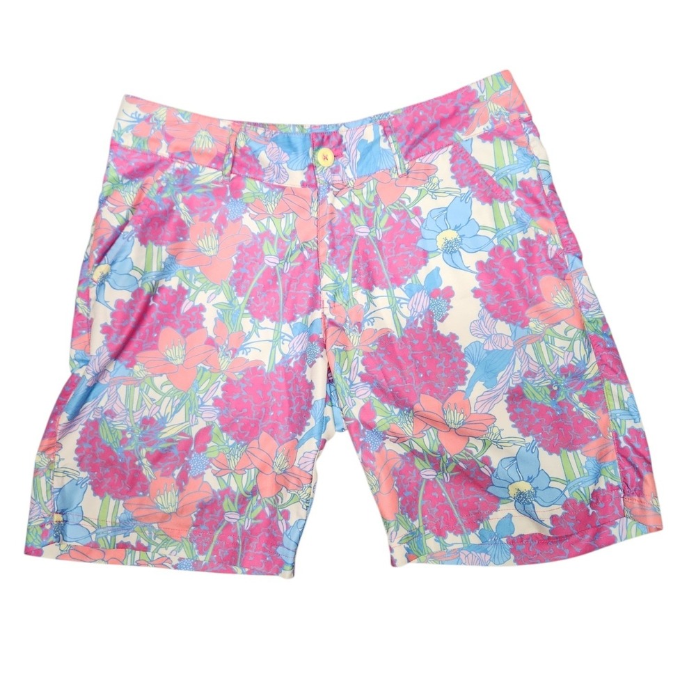 Birdies and Bows Floral Golf Shorts Pink Preppy Tennis Athletic Resortwear 4